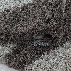 Vopi | Kusový koberec Tango shaggy 3101 taupe - Kruh průměr 80 cm