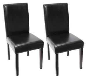 Jídelní židle Litta (SET 2 ks), tmavé nohy Barva Černá