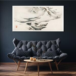 Obraz na plátně Obraz na plátně Zimní strom Snow River