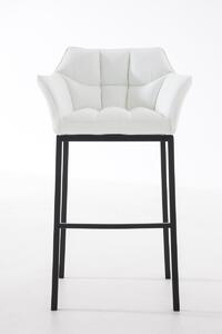 Barová židle Damas B4 ~ koženka, černý rám Barva Bílá