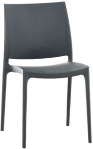 Plastová židle May Barva Tmavě šedá