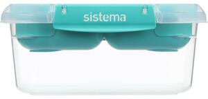 Sistema Sada 3 ks Dělený vodotěsný box na jídlo To Go STAX 1 l, zelená