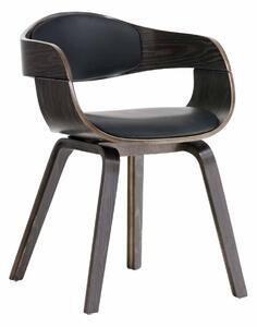 Židle King ~ dřevěné nohy šedé - Černá