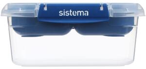 Sistema Sada 3 ks Dělený vodotěsný box na jídlo To Go STAX 1 l, modrá