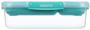 Sistema Sada 4 ks Dělený vodotěsný box na jídlo To Go STAX 2x 2,2 l, 2x 1 l, zelená
