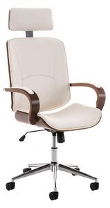 Kancelářská Židle Dayton ~ dřevo ořech Barva Bílá