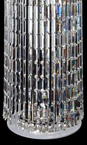 Luxusní velká stříbrná stojací lampa "CRYSTAL TOWER" s broušenými prizmami