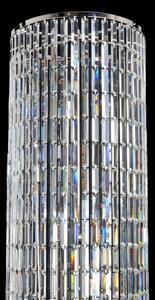 Luxusní velká stříbrná stojací lampa "CRYSTAL TOWER" s broušenými prizmami