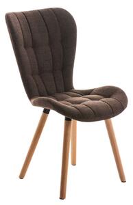 Židle Elda ~ látka, dřevěné nohy natura Barva Hnědá