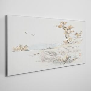 Obraz na plátně Obraz na plátně Sea tree ptáků cesta