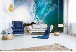 DIMEX | Vliesové fototapety na zeď Vlny oceánu MS-5-0213 | 375 x 250 cm| modrá, tyrkysová, bílá