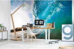 DIMEX | Vliesové fototapety na zeď Vlny oceánu MS-5-0213 | 375 x 250 cm| modrá, tyrkysová, bílá