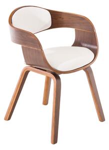 Židle King, dřevěné nohy ořech Barva Bílá