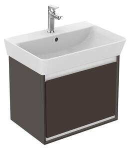 Ideal Standard Connect Air- Skříňka pod umyvadlo CUBE 55cm, 1 zásuvka, Matný tmavě hnědý + matný bílý lak E0844VY