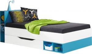 Dětská postel Bambi MO18, bílá/modrá
