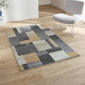 Dekorativní koberec s patchwork vzorem šedá 60x110 cm