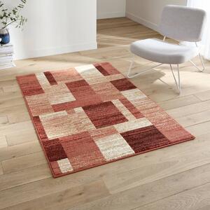 Dekorativní koberec s patchwork vzorem terakota 60x110 cm