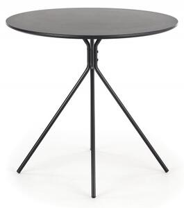 Jídelní kulatý stolek FONDI — průměr 80 cm, černá