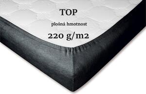 Kvalitní froté prostěradlo černé barvy. Froté prostěradla jsou napínací, opatřena gumou v tunýlku. K výrobě těchto prostěradel je používána kvalitní froté tkanina s vysokou gramáží 220 g/m2. Rozměr prostěradla je 100x200x20 cm