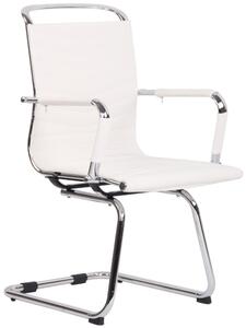 Jednací konferenční židle Burnley ~ kůže Barva Bílá