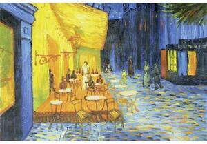 DIMEX | Vliesové fototapety na zeď Terasa Kavárny Od Vincenta Van Gogha MS-5-0251 | 375 x 250 cm| modrá, žlutá, hnědá