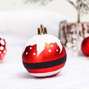 Tutumi, vánoční ozdoby na stromeček 78ks SYSD1688-113, červená-bílá, CHR-08415