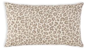 Sada 2 obdélníkových povlaků na polštář s leopardím vzorem hnědošedá