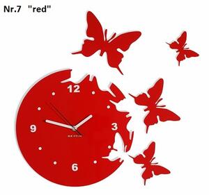 Moderní nástěnné hodiny s motýly