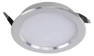LED podhledové stropní osvětlení BELLA, 8W, teplá bílá, stříbrné, 12cm, kulaté