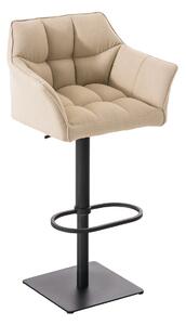 Barová židle Damas B1 ~ látka, černý rám Barva Krémová