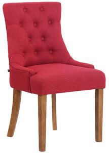 Jídelní židle Inverness ~ látka, dřevěné nohy antik světlé Barva Červená