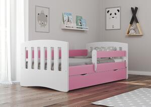BabyBeds Dětská postel CLASSIC 1 s úložným prostorem Velikost postele: 180x80 cm, Barva postele: Růžová