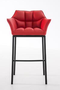 Barová židle Damas B4 ~ koženka, černý rám Barva Červená
