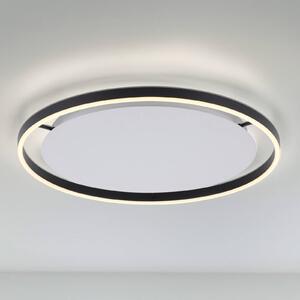 JUST LIGHT. GmbH Stropní svítidlo LED Ritus, Ø 58,5 cm, antracitová barva, stmívatelný, Černá, Obývací pokoj / jídelna, Hliník, Moderní