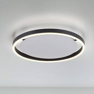 JUST LIGHT. GmbH Stropní svítidlo LED Ritus, Ø 39,3 cm, antracitová barva, stmívatelný, Černá, Obývací pokoj / jídelna, Hliník, Moderní