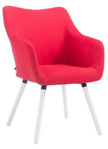 Židle Mack látka, nohy bílé Barva Červená