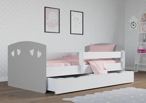 BabyBeds Dětská postel Julie s úložným prostorem Velikost postele: 160x80 cm, Barva postele: Šedá