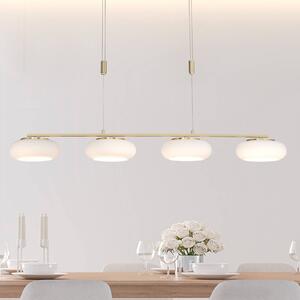 Q-Smart-Home Paul Neuhaus Q-ETIENNE LED závěsné světlo 4x mosaz, stmívatelný, Mosaz / zlato, Obývací pokoj / jídelna, Hliník