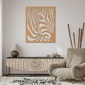 Dřevo života | Dřevěný obraz na zeď ZEBRA | Rozměry (cm): 30x36 | Barva: Třešeň