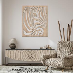 Dřevo života | Dřevěný obraz na zeď ZEBRA | Rozměry (cm): 30x36 | Barva: Ořech