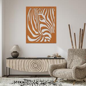 Dřevo života | Dřevěný obraz na zeď ZEBRA | Rozměry (cm): 30x36 | Barva: Bílá