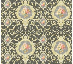 A.S. Création | Vliesová tapeta na zeď Chateau 34391-6 | 0,53 x 10,05 m | vícebarevná, zlatá, šedá, černá