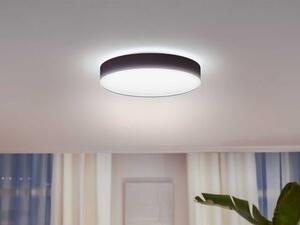 PHILIPS HUE Přisazené stropní LED chytré osvětlení HUE ENRAVE s vypínačem, 33,5W, teplá bílá-studená bílá, černé 41160/30/P6