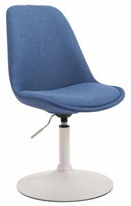 Židle Maverick W ~ látka, podnož kov bílá matná - Modrá
