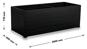 Trestles Vyvýšený kovový záhon Jumbo - antracit ZAI1-8020-7016