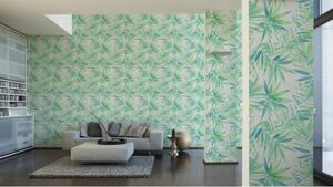 A.S. Création | Vliesová tapeta na zeď Designdschunge 34125-1 | 0,53 x 10,05 m | zelená, modrá, krémová