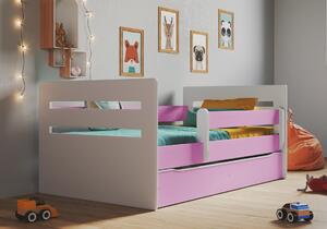 Dětská postel s úložným prostorem Tomáš 180x80 cm, růžová