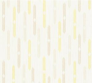 Vliesová tapeta na zeď Bjorn 35119-3 | 0,53 x 10,05 m | žlutá, krémová, béžová | A.S. Création