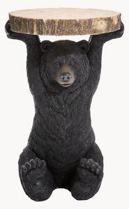 Kulatý odkládací stolek's dřevěným vzhledem Bear
