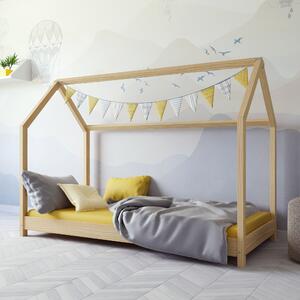 Dětská postel Berta 160x80, Domeček přírodní